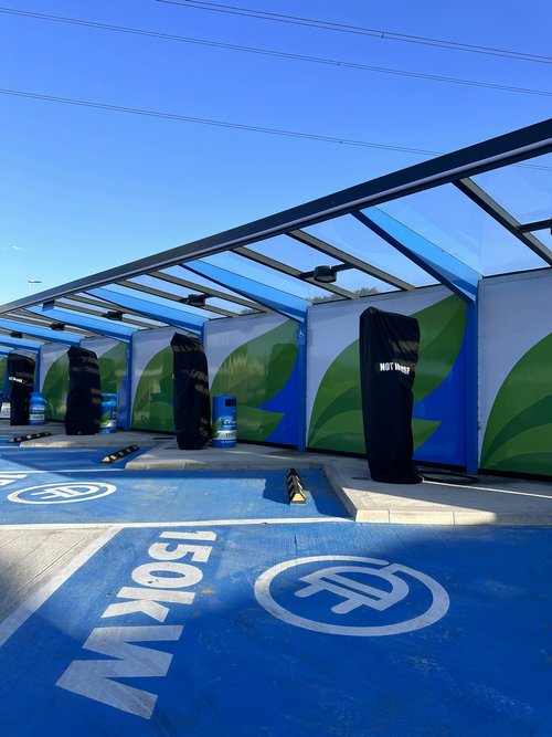 EV charging station powered by on-site wind energy